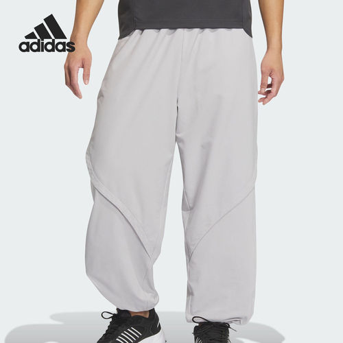 Adidas阿迪达斯正品男裤2026夏季新款休闲透气梭织运动长裤JL9988