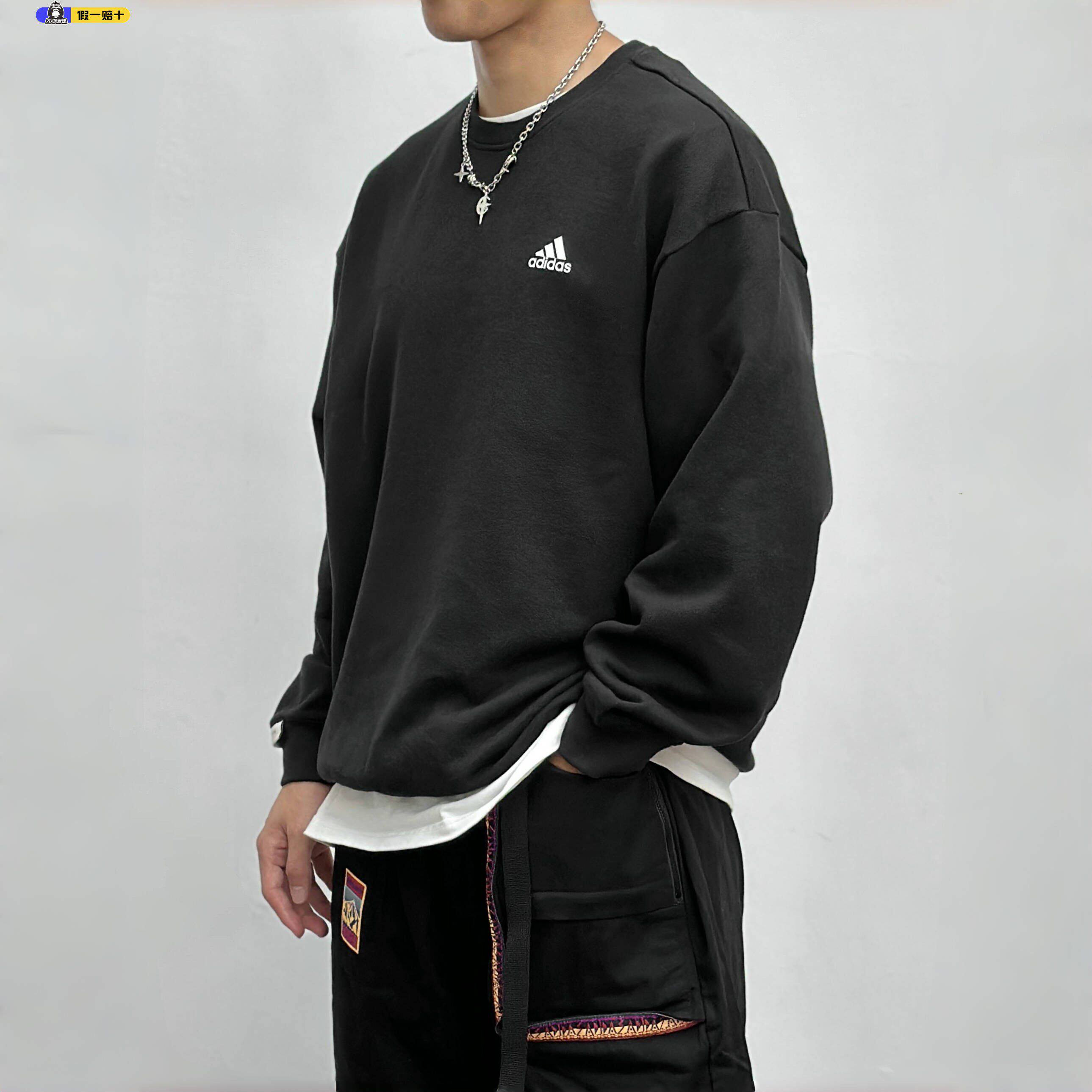 adidas阿迪达斯卫衣男纯棉新款圆领长袖运动服套头衫正品JV8473