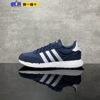 阿迪达斯男鞋女鞋蓝色跑步鞋