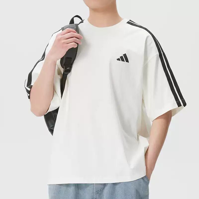 Adidas阿迪达斯短袖T恤26春夏新款运动服跑步纯棉圆领半袖KR2556