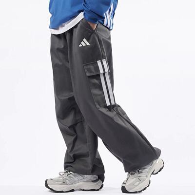 正品Adidas阿迪达斯男裤2026春季新款运动工装伞兵裤长裤女KF2750