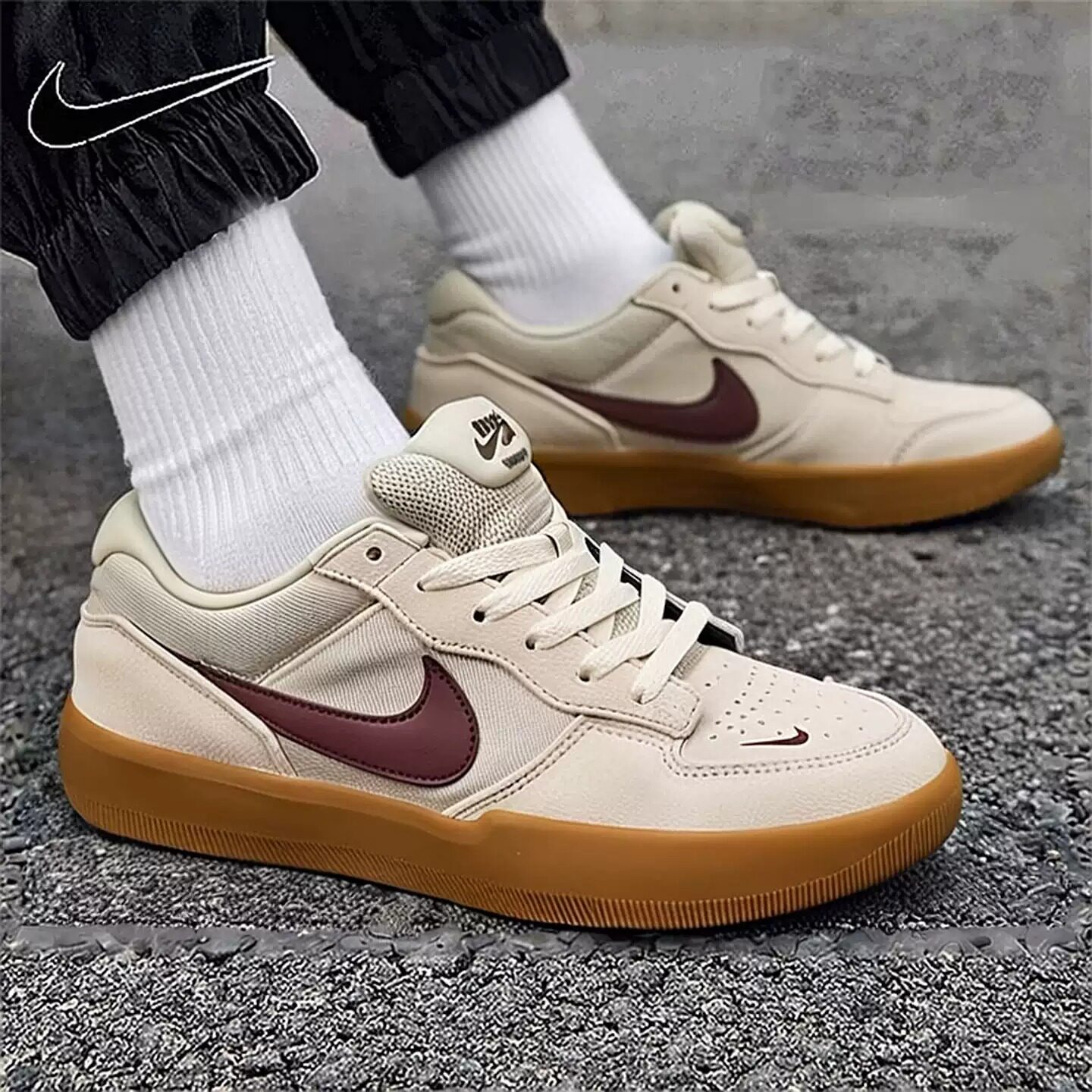 正品Nike耐克运动鞋男款2026春季新款低帮复古滑板鞋DV5477-203