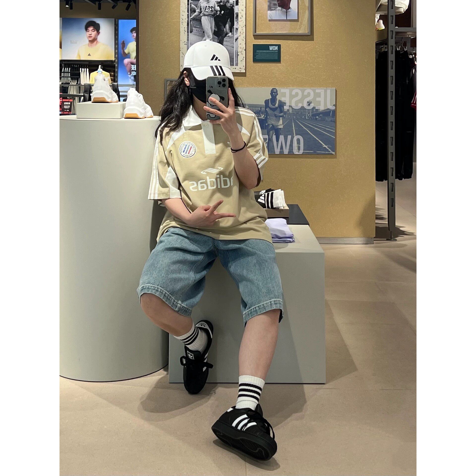 阿迪达斯三叶草翻领夏新款POLO衫