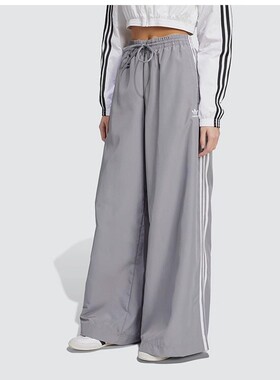 Adidas/阿迪达斯正品2026年三叶草女士款宽松阔腿长裤梭织 JD3389