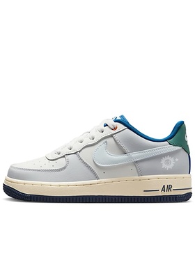 Nike Air Force 1 灰蓝色 GS大童 低帮休闲运动板鞋 HQ7476-700