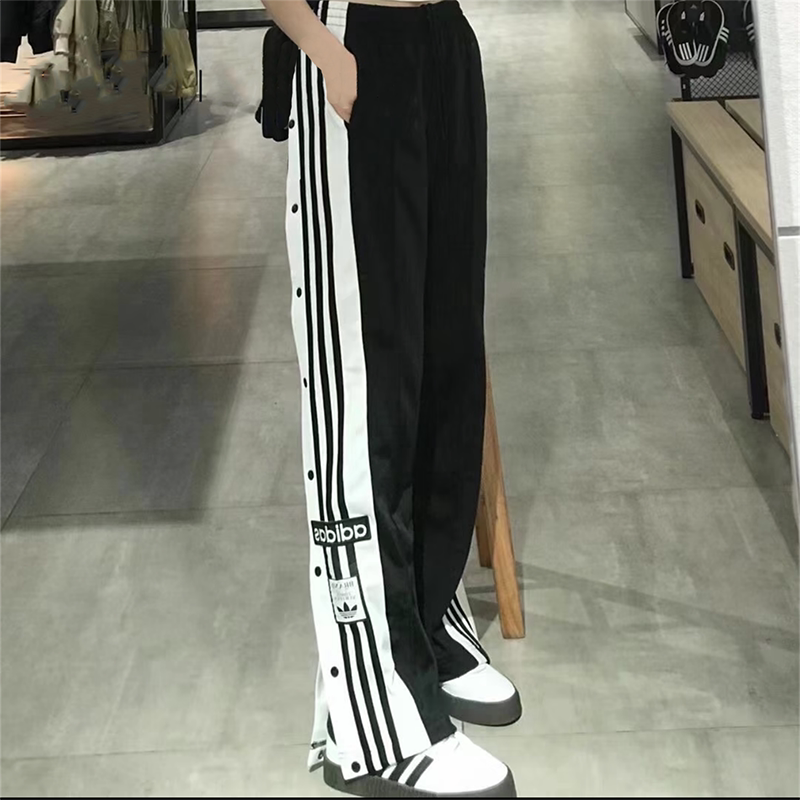 阿迪达斯三叶草女直筒运动长裤