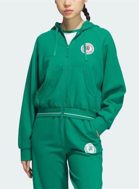 Adidas阿迪达斯女子套装春秋运动休闲针织外套长裤 JE3604 JE3614
