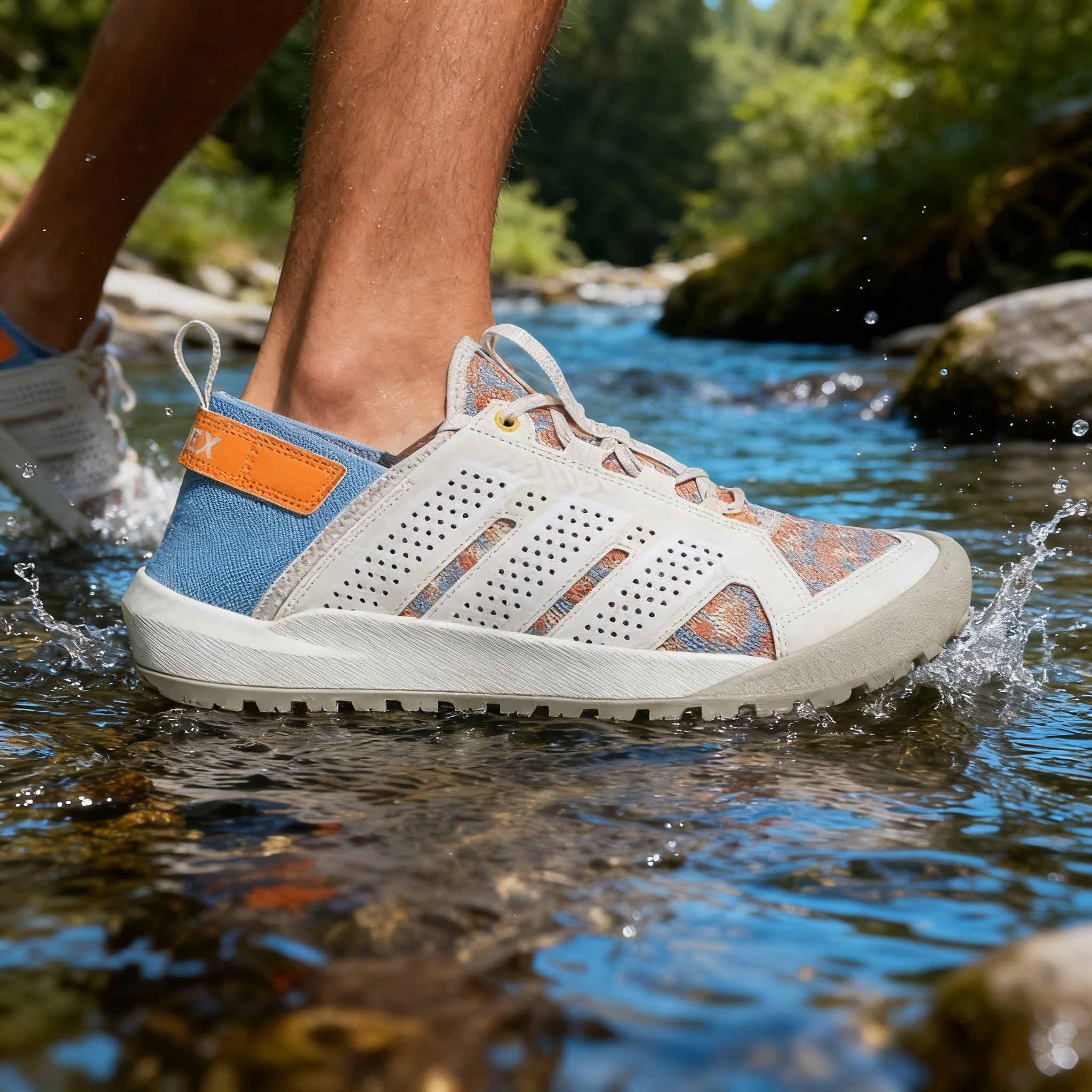 adidas阿迪达斯户外溯溪鞋2026新款男女鞋透气徒步鞋涉水鞋HP7165