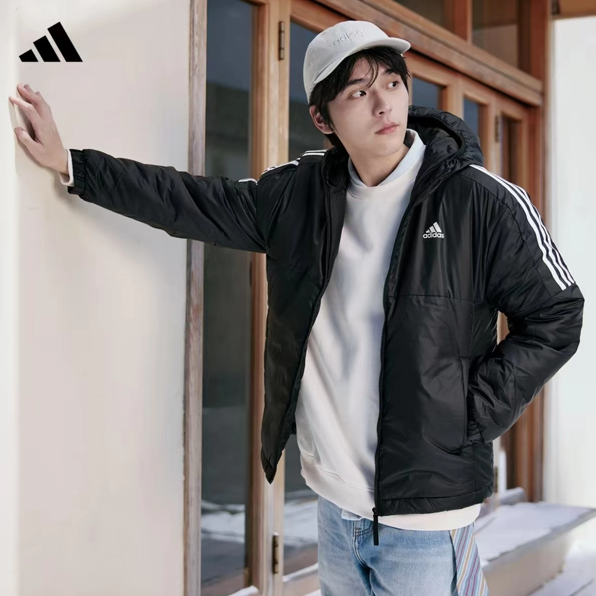 正品Adidas阿迪达斯棉服男士爆款