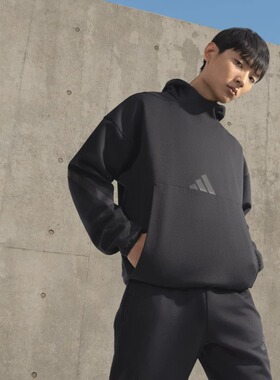 正品adidas阿迪达斯新款男子连帽卫衣长袖套头运动休闲宽松JE7537