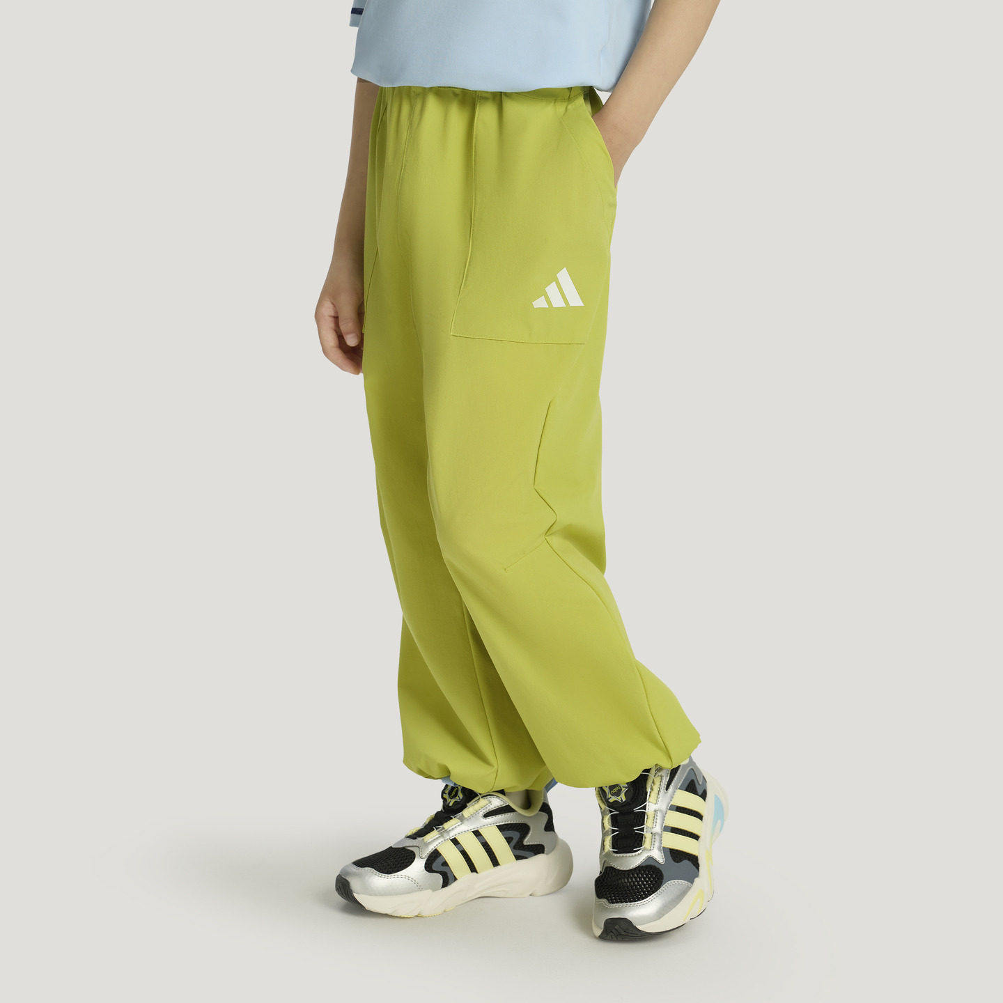 Adidas阿迪达斯正品男女儿童长裤户外速干凉爽透气运动休闲束脚裤