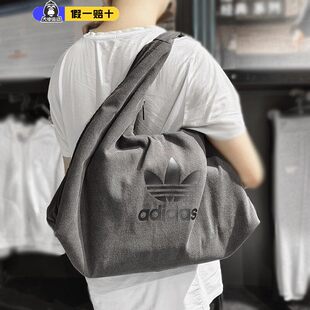 Adidas阿迪达斯拎包女2025新款 户外大容量休闲包IX7694 三叶草时尚