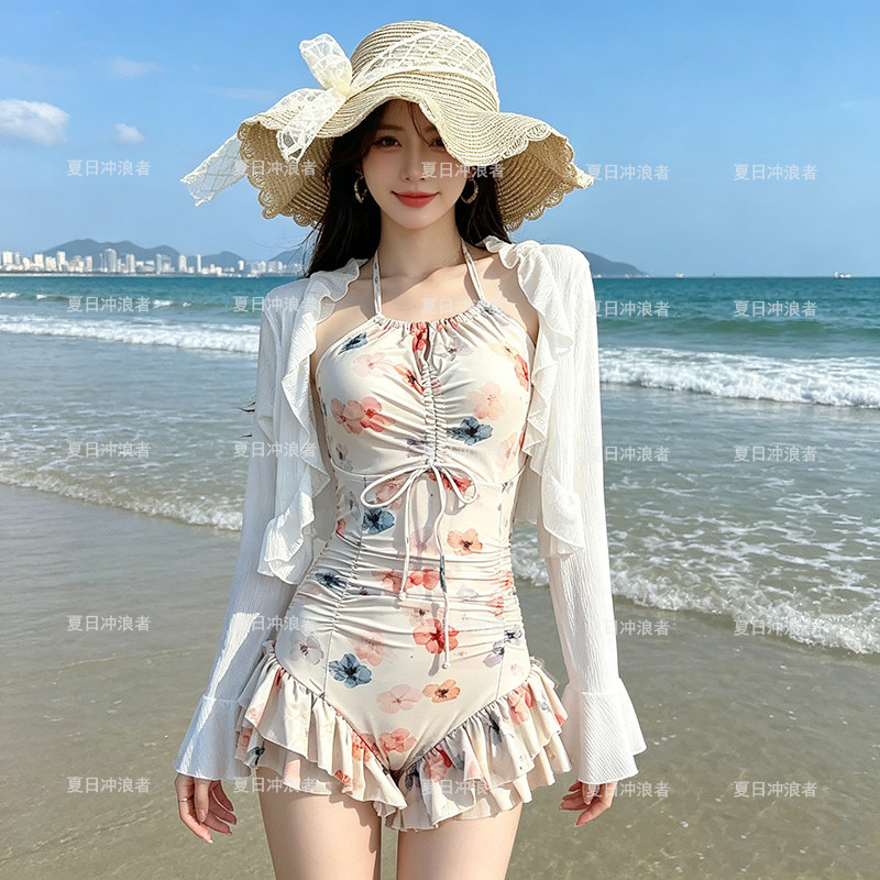 2026年新款女士连体泳衣爆款保守裙式微胖女生遮肉绝美纯欲高级感
