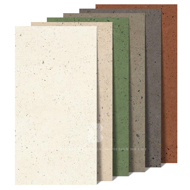 多彩陶土色水磨石瓷砖哑釉细精雕质感仿古砖民宿客餐厅会所工程砖