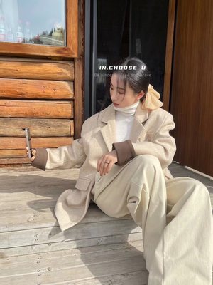 IN.CHOOSE U 笑笑韩版秋冬新款绒面阔腿裤百搭休闲裤潮#87291