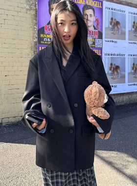 IN.choose u  2025秋季简约大牌感简约高品质垫肩西服外套 89837