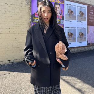 IN.choose u  2025秋季简约大牌感简约高品质垫肩西服外套 89837