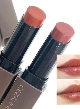 日本CEZANNE倩丽口红黑管2023年春季新款新品01/02号滋润保湿