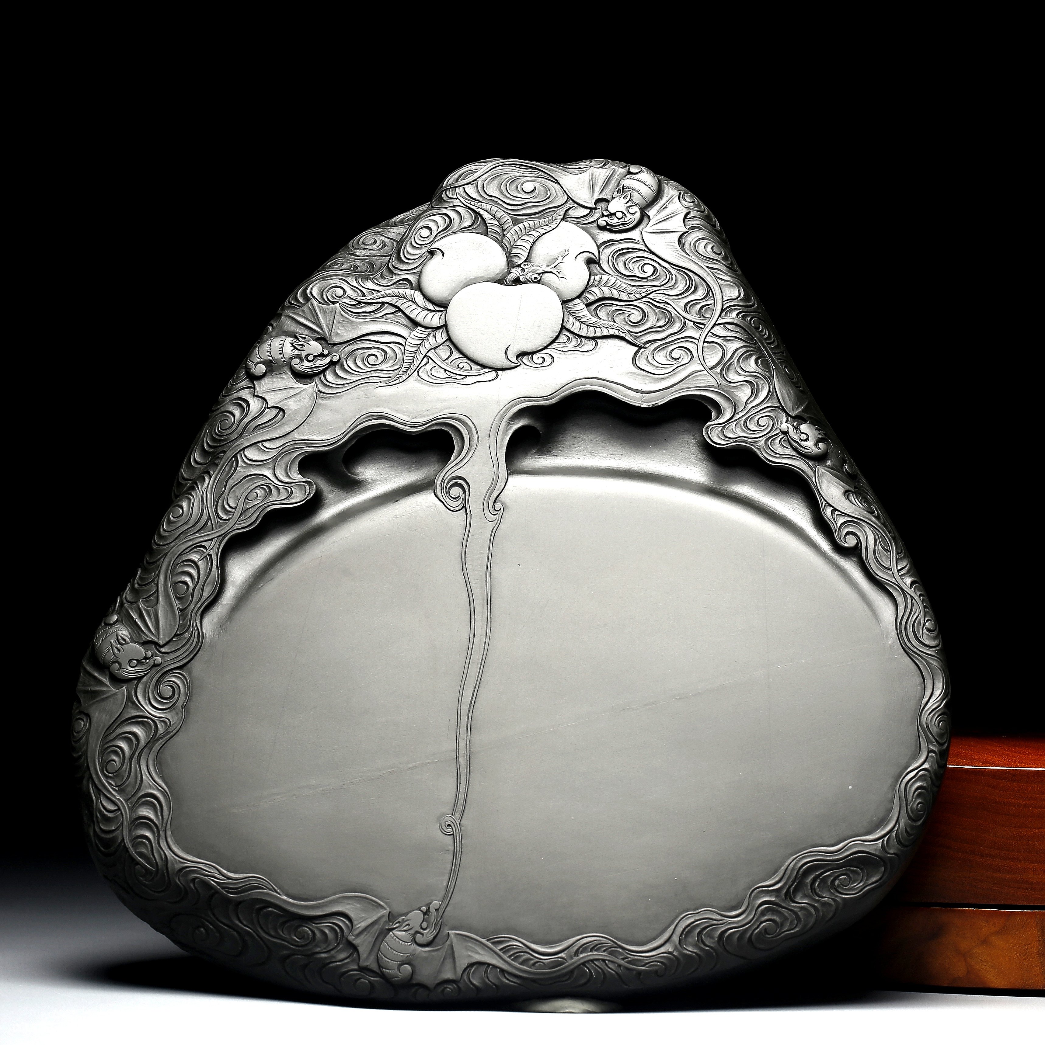 五福拱寿 正宗老坑歙砚四大名坑眉子坑眉纹青琅玕底暗细罗纹砚台,文具电教/文化用品/商务用品,砚台,淘宝优惠券,粉丝福利购,淘宝优惠卷