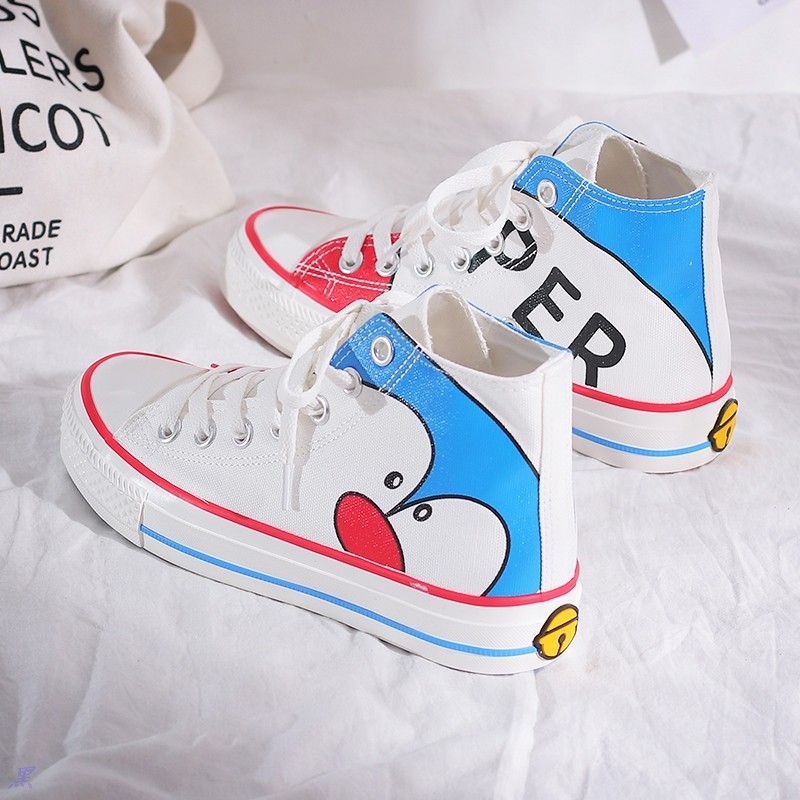 High canvas shoes 2019 new pattern student skate shoes Korean Edition ulzzang Doraemon shoes Versatile Trendy shoesin the Women's Shoes, Canvas shoes  category - from Buy2taobao.com to provide professional Taobao agent buy service