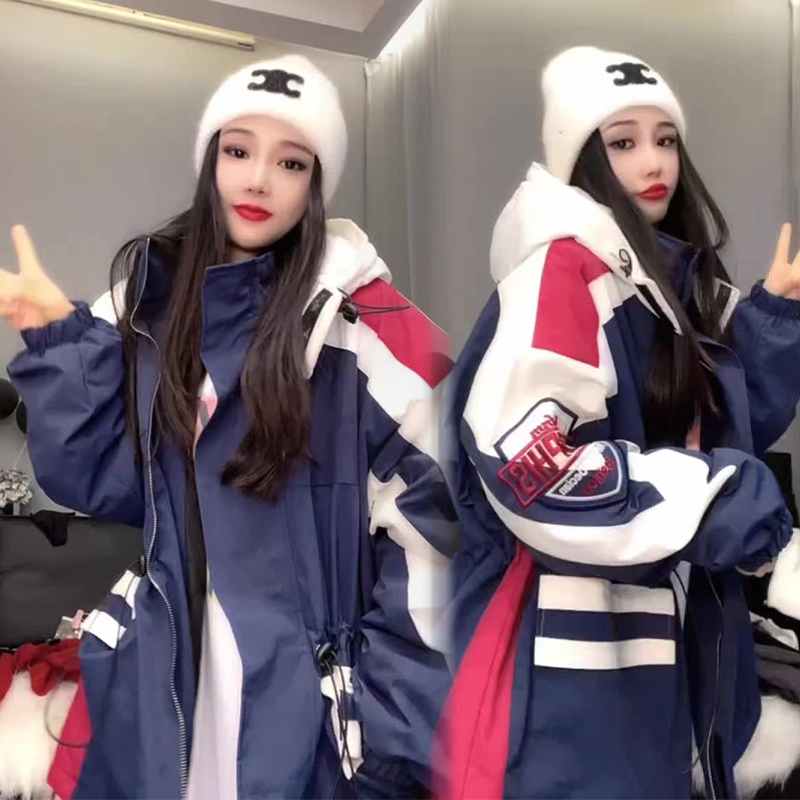 欧货潮流新款中长款棉服潮