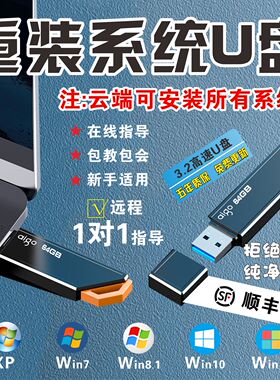 电脑系统重装u盘正版一键安装xp/Win7/8/10/11纯净装机PE启动优盘