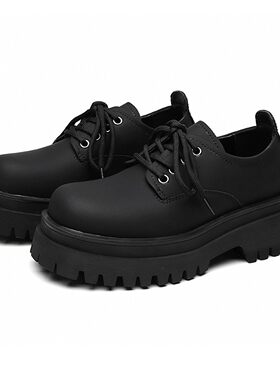 YGY厚底百搭松糕底情侣商务皮鞋2026春夏新款青年时尚潮流小皮鞋