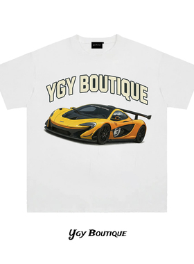 YGY潮牌320g重磅纯棉卡通印花T恤2026年夏季学生百搭情侣短袖上衣