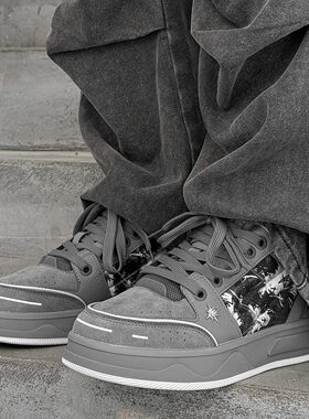 YGY秋季网红小帆船国潮厚底滑板鞋男女同款情侣鞋百搭男鞋休闲鞋