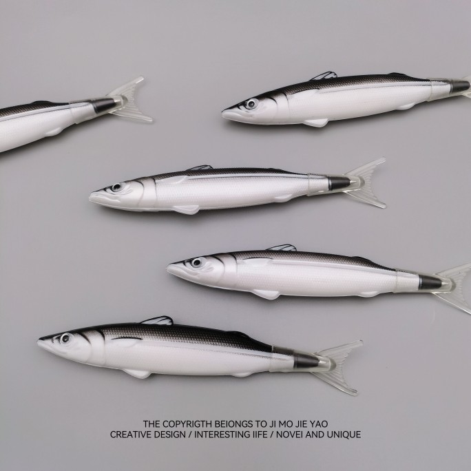 寂寞解药 无聊摸摸鱼吧 咸鱼笔圆珠笔仿真动物签字笔创意学生礼品