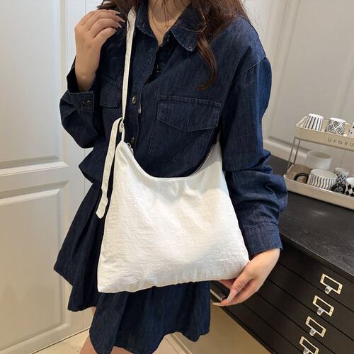慵懒风布包大容量包包女2025新款休闲斜挎包购物袋上课通勤托特包