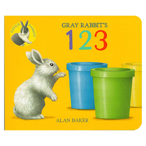英文绘本 Little Rabbits 系列 Gray Rabbit's 123 大开本纸板书 小兔子学数字 0-6岁 幼儿基础认知启蒙 纯全英文正版英语书籍