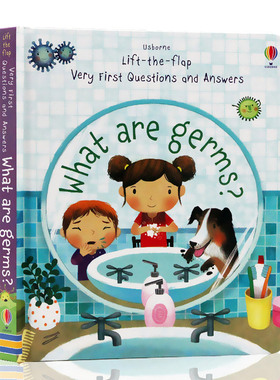 【中图原版】usborne英文绘本what are germs问与答细菌篇科普翻翻书百科初始问与答系列早教书纸板书翻翻书尤斯伯恩进口