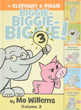 小猪和小象5个故事合集第3部 英文原版 An Elephant and Piggie Biggie Volume 3 低幼儿童启蒙绘本 Mo Willems 进口英语书籍