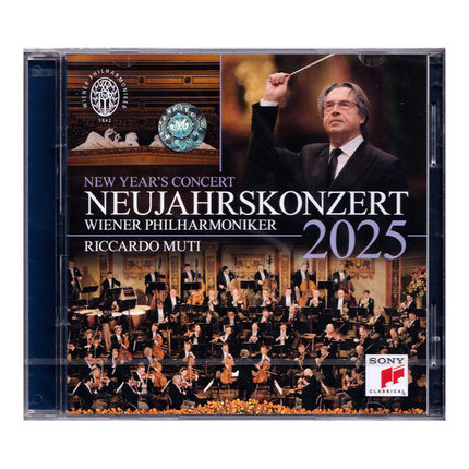 【原装进口】2025年维也纳新年音乐会 2CD 穆蒂指挥 索尼唱片发行