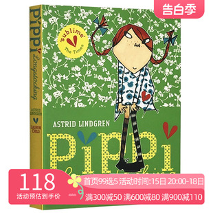 Pippi 儿童图画故事童书 英文原版 进口书籍 彩色插图典藏版 正版 国际安徒生奖 绘本 林格伦 英文版 长袜子皮皮 Longstocking