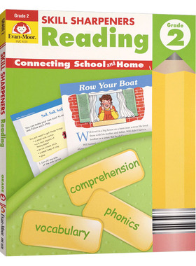技能铅笔刀 阅读练习册 二年级 英文原版Evan-Moor Skill Sharpeners Reading Grade 2 美国加州小学阅读理解英语教辅教材evanmoor