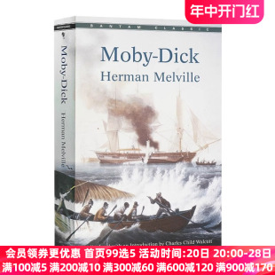 小说 英文原版 Dick 纯全英文正版 世界文学名著小说 麦尔维尔 莫比迪克 Moby 青少年阅读 英语书籍搭百年孤独小妇人 白鲸 赫尔曼