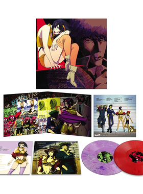 【原装进口】星际牛仔 动画原声带 欧版2LP黑胶唱片 红紫色彩胶