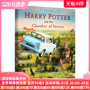 and 英语书籍 全彩插画 the potter harry 英文原版 插图精装 Jim 版 JK罗琳 Kay插画书 chamber 哈利波特与密室 小说 secrets