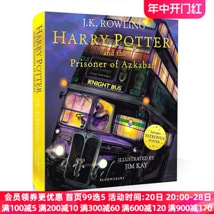 全彩绘插图版 英语书籍 the Harry 大开平装 英文原版 Prisoner and Azkaban JK罗琳 Potter 小说 囚徒 哈利波特与阿兹卡班