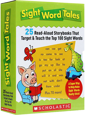 【中图原版】英文原版Sight Word Tales 25册大开本礼盒装 英语启蒙高频词彩图绘本 学乐拼读家庭教材套装 儿童进口图书绘本读物