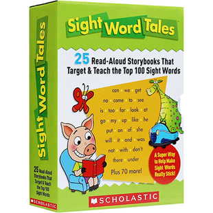 【中图原版】英文原版Sight Word Tales 25册大开本礼盒装 英语启蒙高频词彩图绘本 学乐拼读家庭教材套装 儿童进口图书绘本读物