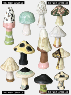 THE WILD旷野呼告｜蘑菇系列艺术釉手捏蘑菇香插摆件个性 礼物