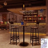 Ghế văn phòng nội thất vuông ghế phòng chờ ghế bar da retro thoải mái ăn uống quầy bar phức tạp phân mới bàn vuông - Giải trí / Bar / KTV Mẫu đèn thả quầy bar