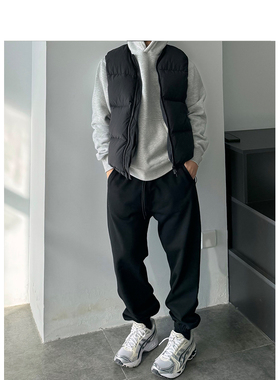 【STS】Snow Pants加绒立体街头运动风百搭舒适束脚裤卫裤男