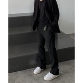 男 Pants精裁混纺垂感内脚口开叉微喇百搭休闲西裤 STS Xtype