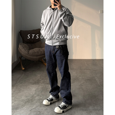 STS赤耳合身复古直筒牛仔裤