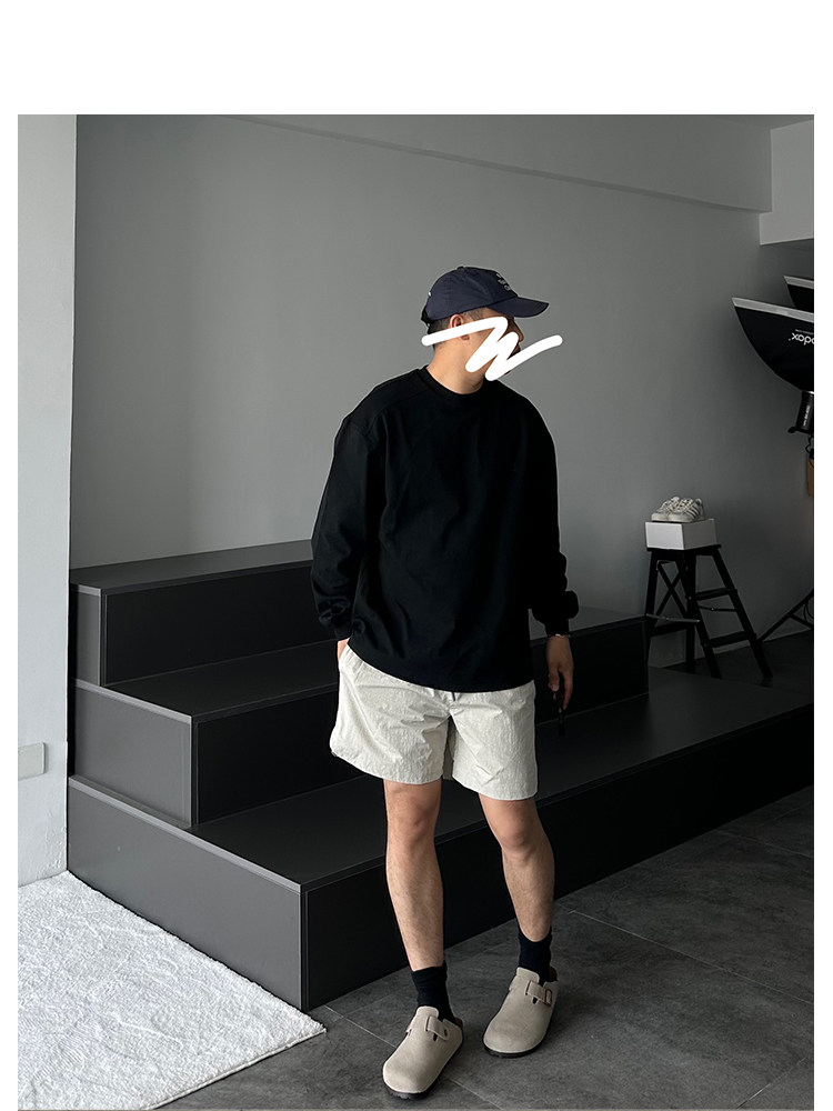 Heavyweight Long Sleeve Tee 300g Double Yarn Split Shoulder - Product image 4