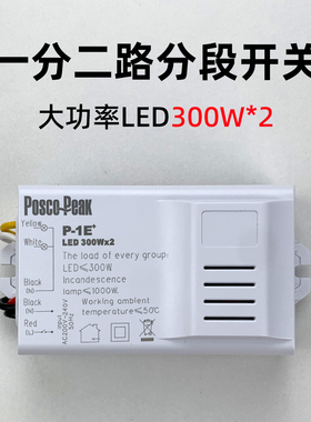 数码分段开关加强型二路智能控制器客厅灯吸顶灯一分二电子两控三